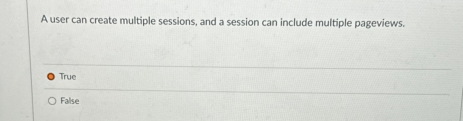  A user can create multiple sessions, and a session can include