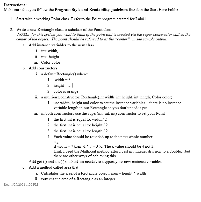 THIS CODE BELOW IS THE WORKING POINT CLASS THAT YOU START WITH,