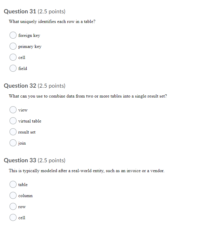 a database, the client sends a to the database. database web browser