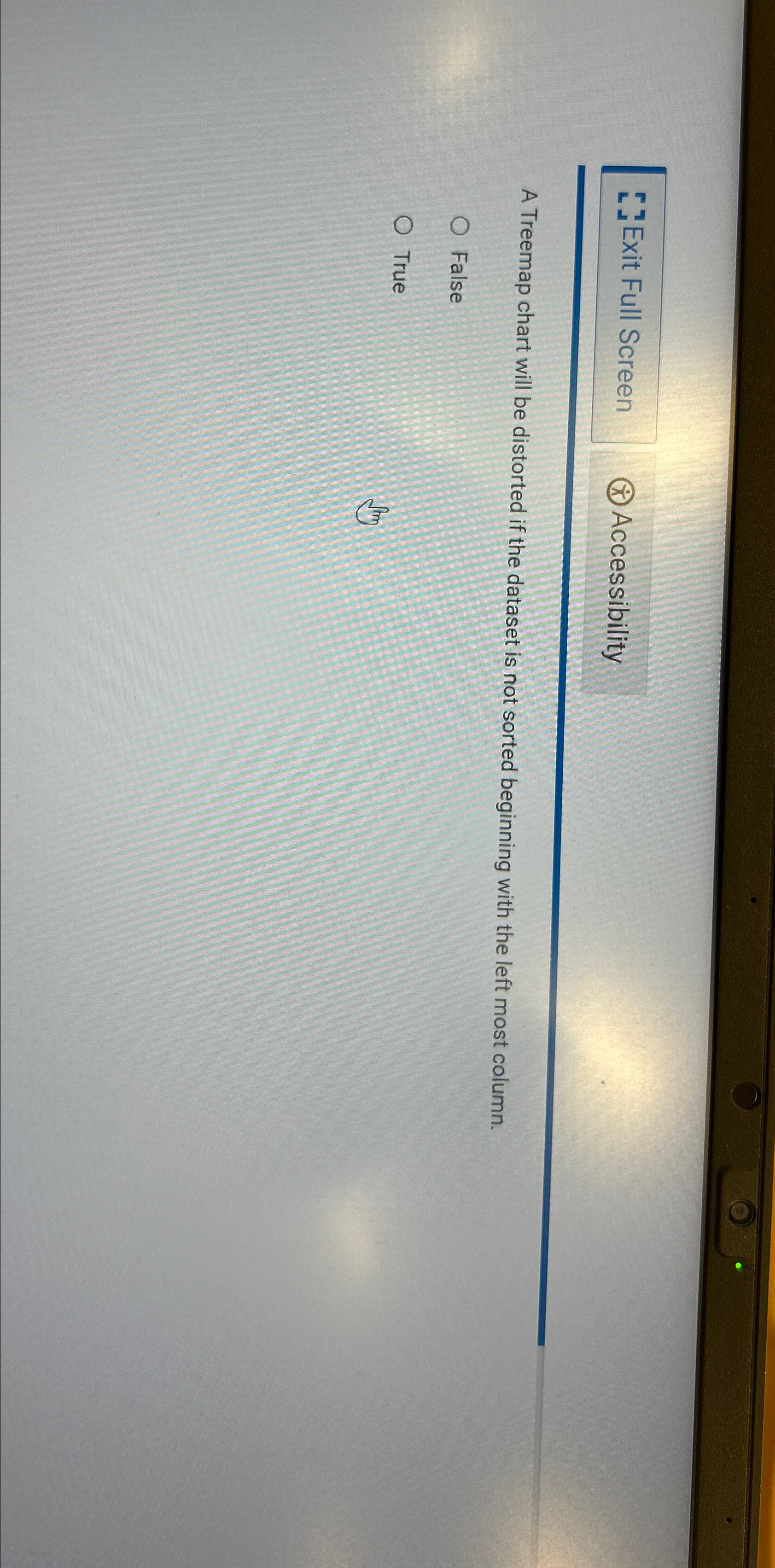  (*) Accessibility A Treemap chart will be distorted if the dataset