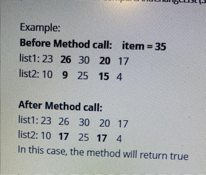 to be included in an application dass called ListApplication that accepts two