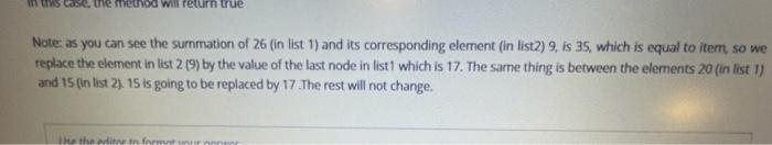 a third parameter Item of type int. If list1 and list are