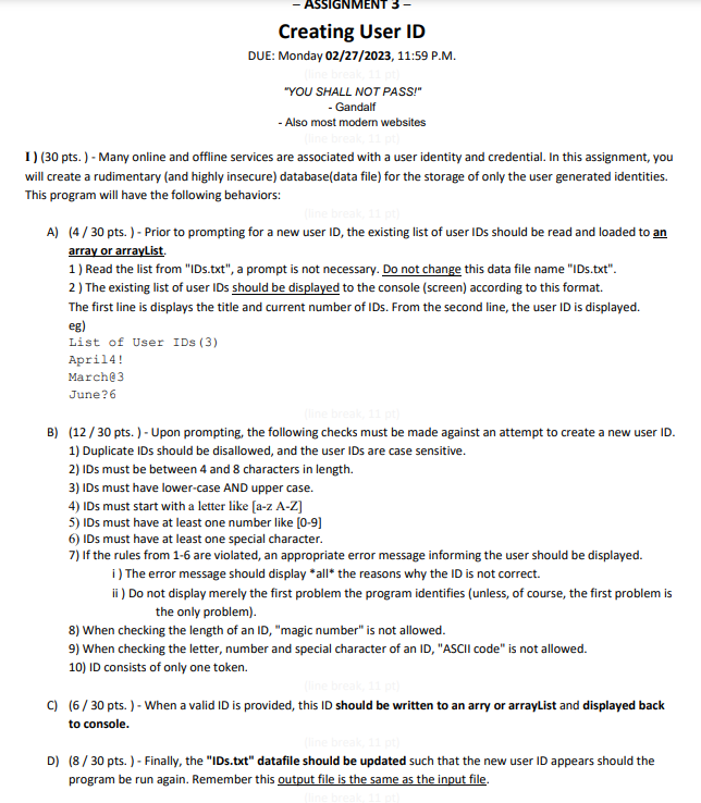 Help April4! March@3 June?6 A) (4 / 30 pts.) - Prior to