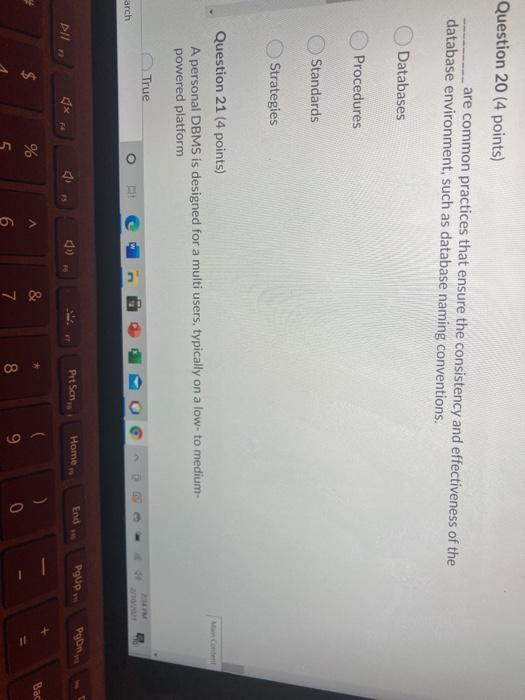 points) A modern DBMS offers clustering support to enhance downtime and restrict