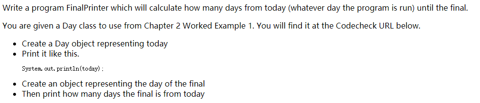 JAVA~~Thank you Use the following file: Day.java /** A Day object represents