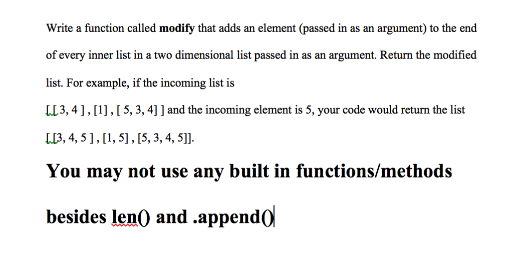 I need this code in PYTHON please!!! and read the bold phase!!!