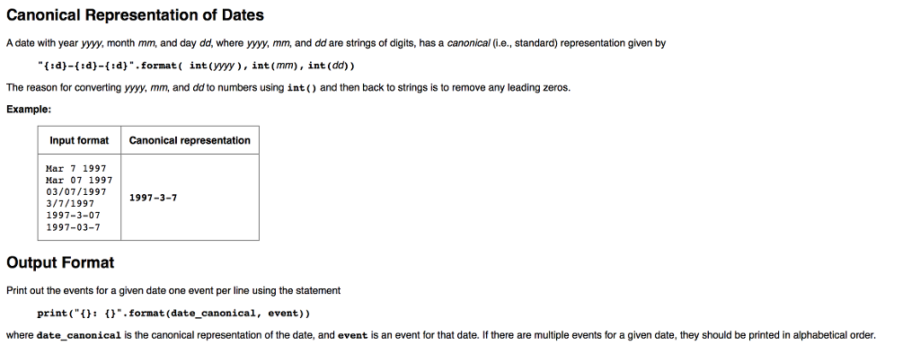 database might be used to look up dates in the past on