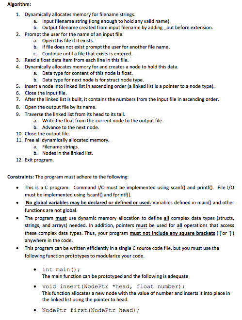 numbers stored as ASCII text, one number per line from a file