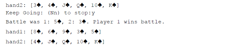 hand c. d. Display the last card dealt to each player and