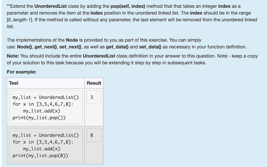 class Node: def __init__(self, init_data): self.data-init_data self.next = None def get.data seLf):