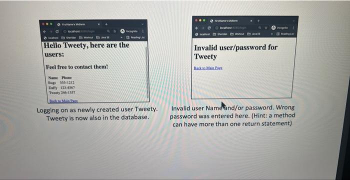 web, H2 Database and lombok. Welcome to the Midterm! Hello Bugs, here