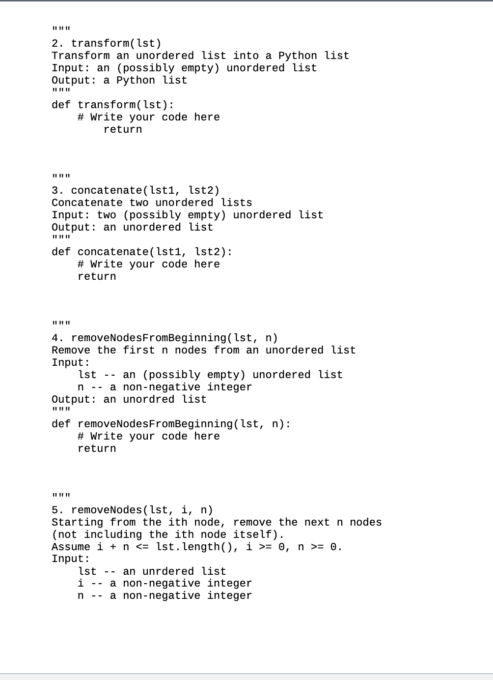 into a Python list. The head of the linked list corresponds to
