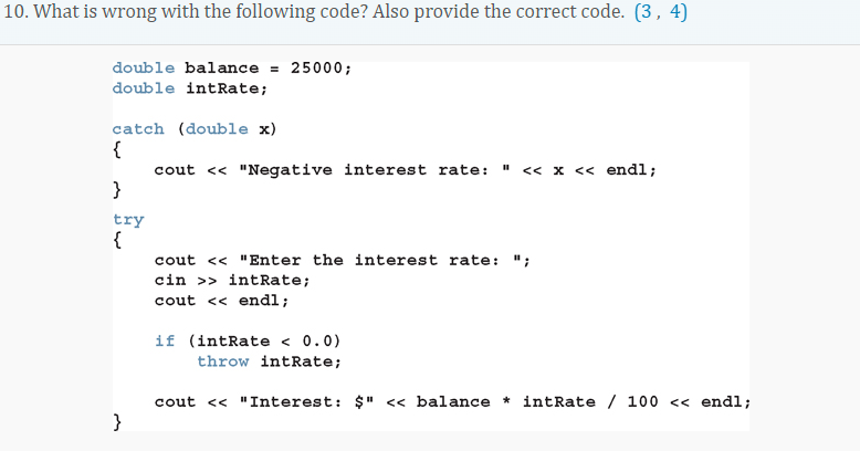  at is wrong with the following code? Also provide the correct