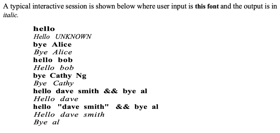 line after the links are made to show that the code works?