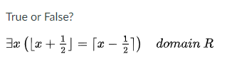 True or False? Fa ([x + 3) = (x - 1)