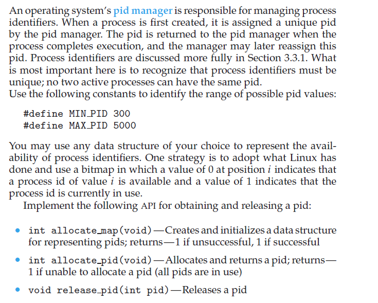 Please code in C++ or Java An operating system's pad manager is