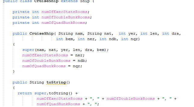  could someone please finish this program it has on super class