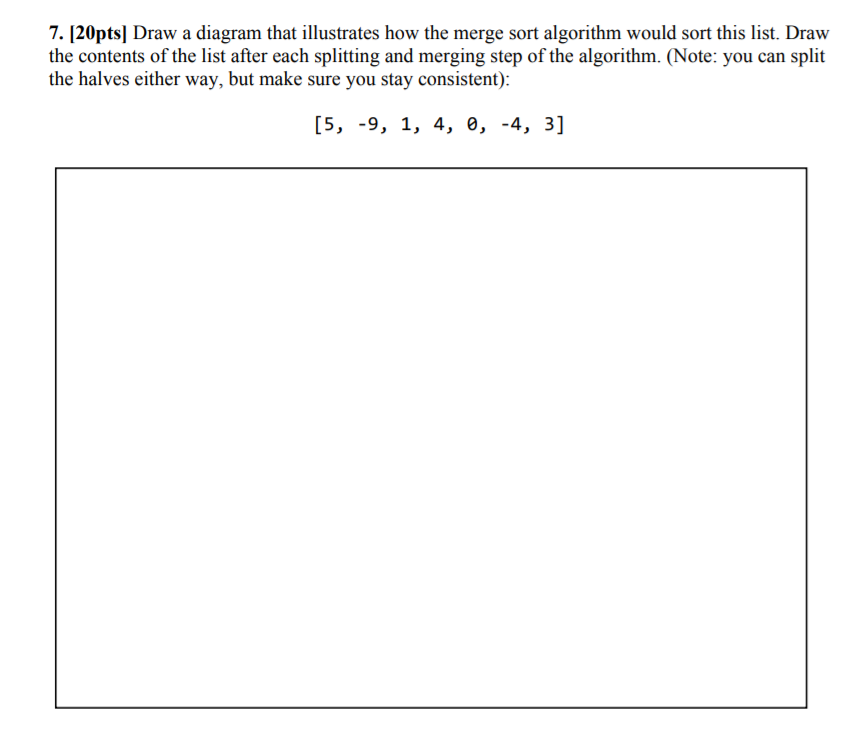each of the following lists, and finish sorting the list showing the