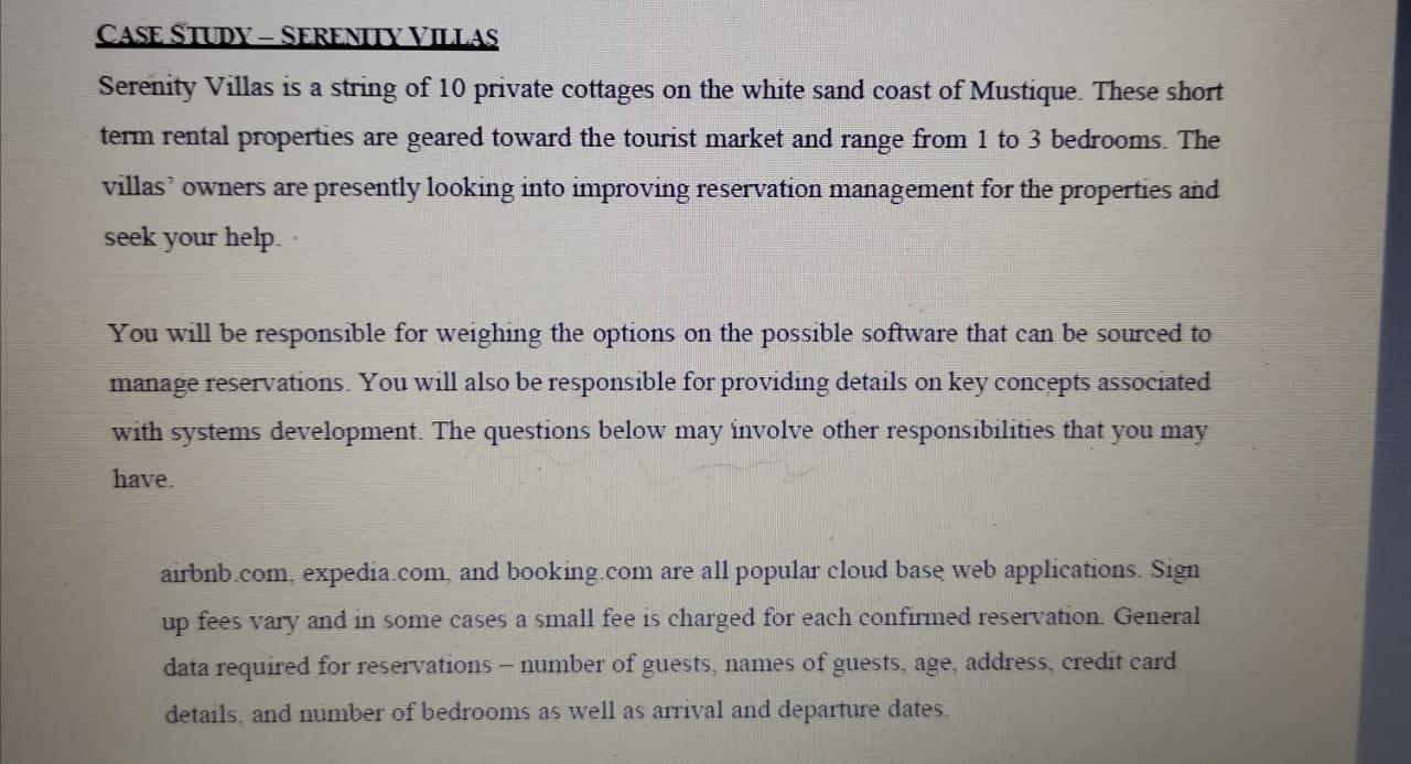 CASE STUDY - SERENITY VILLAS Serenity Villas is a string of