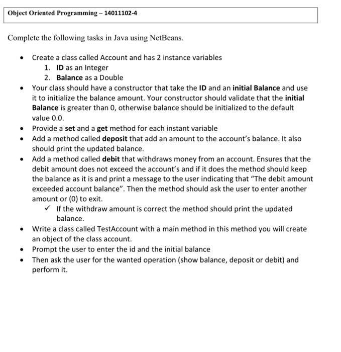  please help me answered about question quickly Object Oriented Programming -