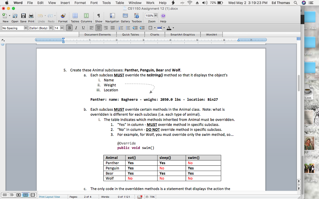 Thomas Q?E CS1150 Assignment 12 (1).docx ?? ???: 200% New Open Save
