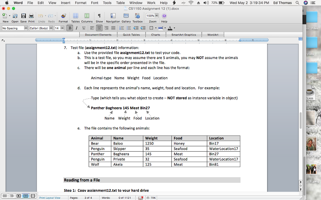 o...Fil Document Elements Quick Tables Charts SmartArt Graphics Word ? Assignment Description