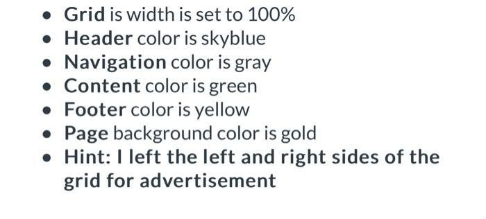 Implement the grid layout of assignment 3 to your assignment 2. This