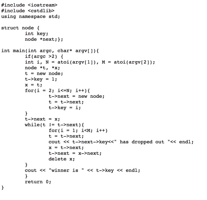 needed.. please use terminal with g++ compiler attached is the code example