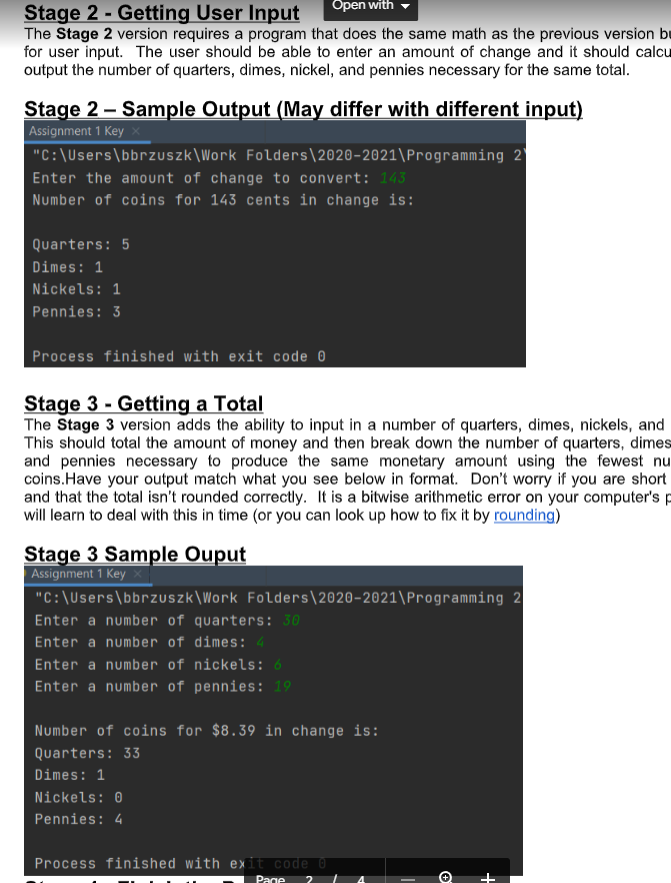 a program for a cashiers register. The cashier will have already found