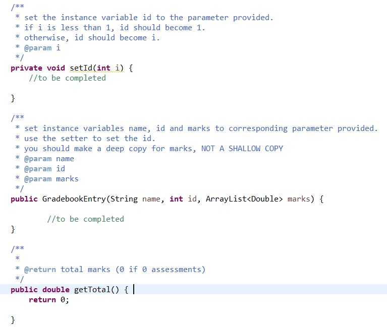  k set the instance variable id to the parameter provided *