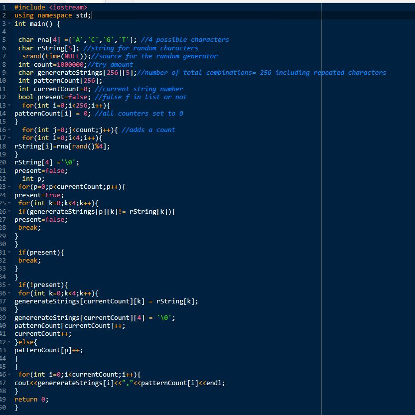 C++ adding comments; ive made a start on added comments to this