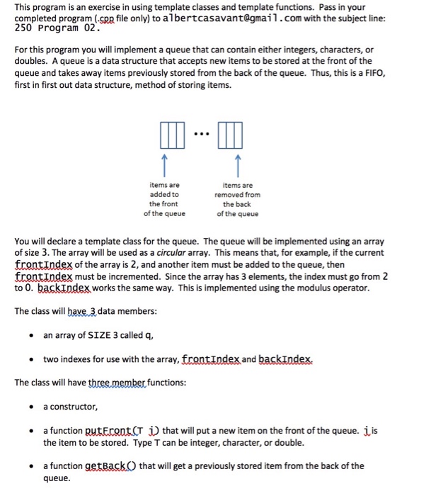  In CPP This program is an exercise in using template classes