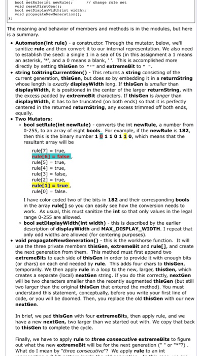 full class Automaton from the lectures. Test the class in a main()