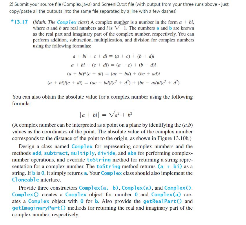 0; this.imaginary = 0; } public Complex(double realPart) { this.realPart = realPart;