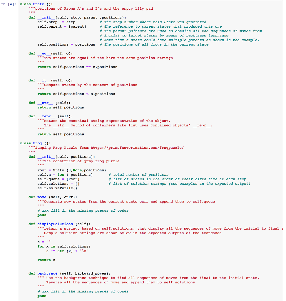 US Rules: Send all frogs X's to the right hand side of