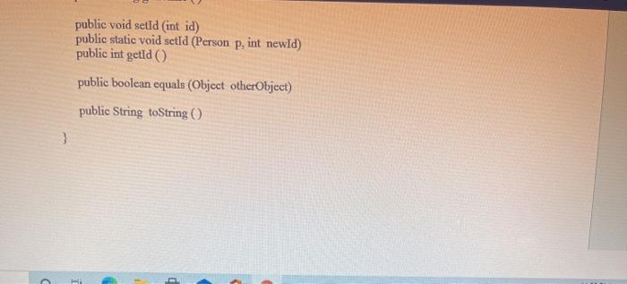 (char). Write the definitions for the constructors, a number of suitable accessor