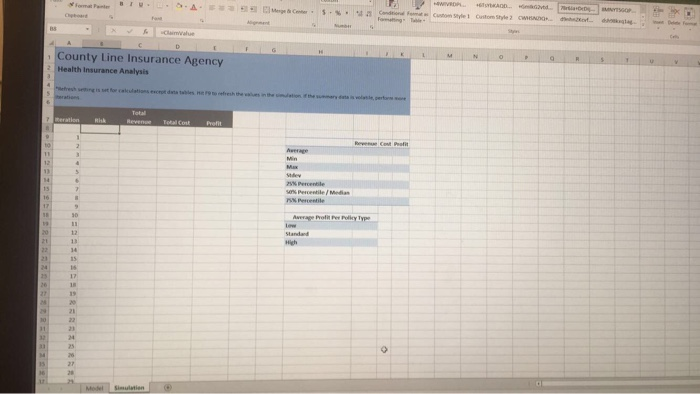 EB, reference the appropriate cells on the Model works references will be