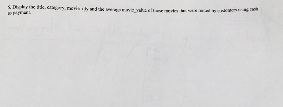 to design a database for a movie rental company. The following two