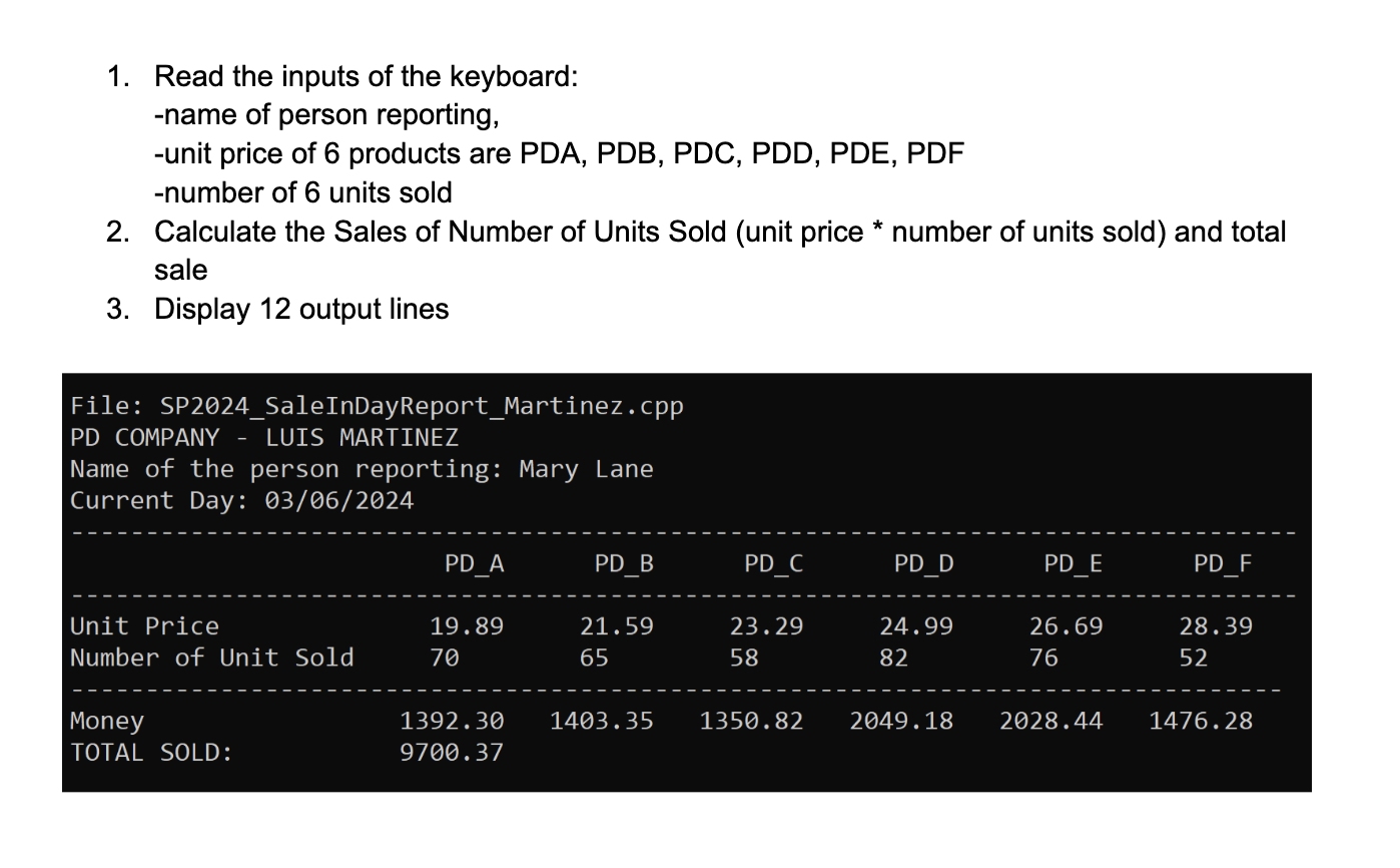  LAB3- PART2 REQUIREMENT DO NOT USE ARRAY IN THIS LAB Provide