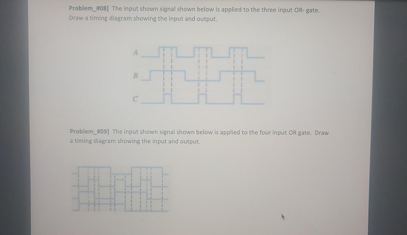  Problem_#08] The input shown signal shown below is applied to the