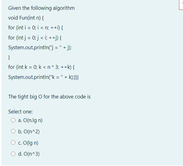  computer science - data structures and algorithms question : please show