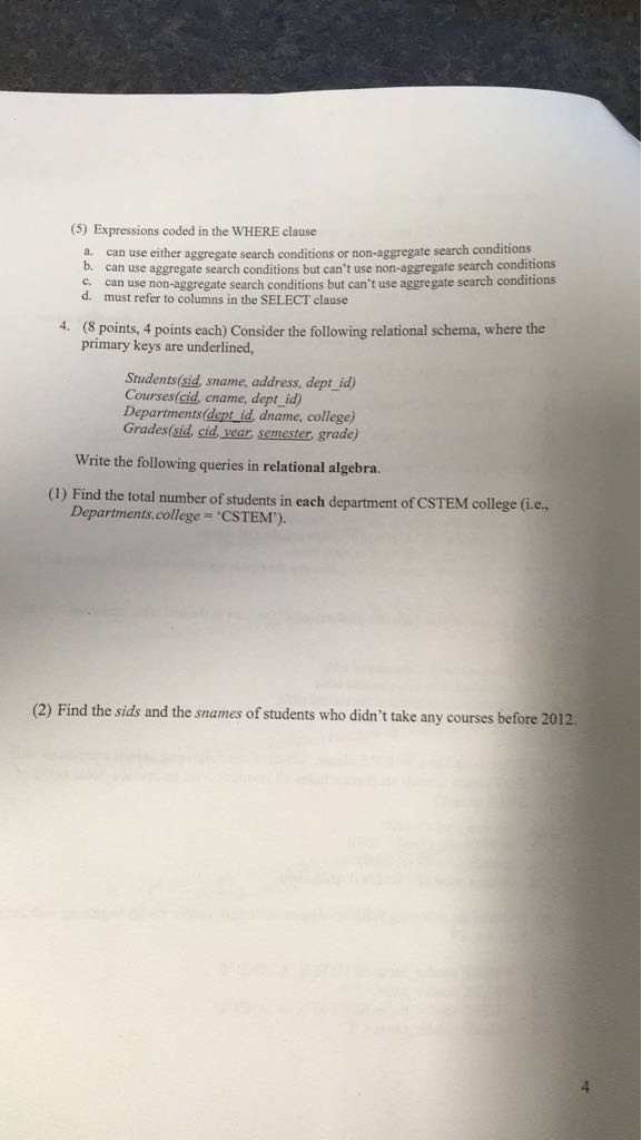 SQL (S) Expressions coded in the WHERE clause a. can use either
