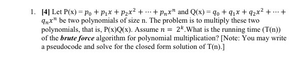  Let P(x) = p_0 + p_1 x + p_2 x^2 +