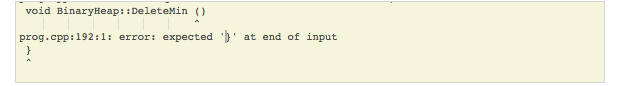 }; class BinaryHeap { private: vectorheap; int left(int parent); int right(int parent);