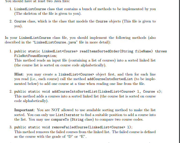 int credit; private String grade; public Course() { code=""; name=""; credit=0; grade="";
