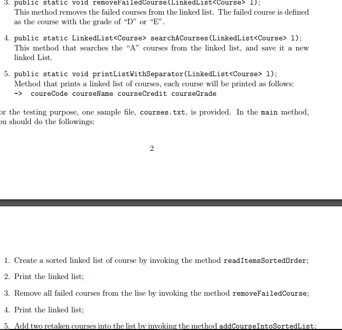} /** Create a course with a given name, credit and grade.