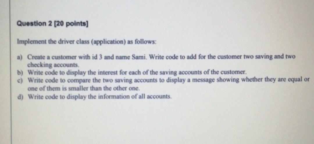 display the interest for each of the saving accounts of the customer