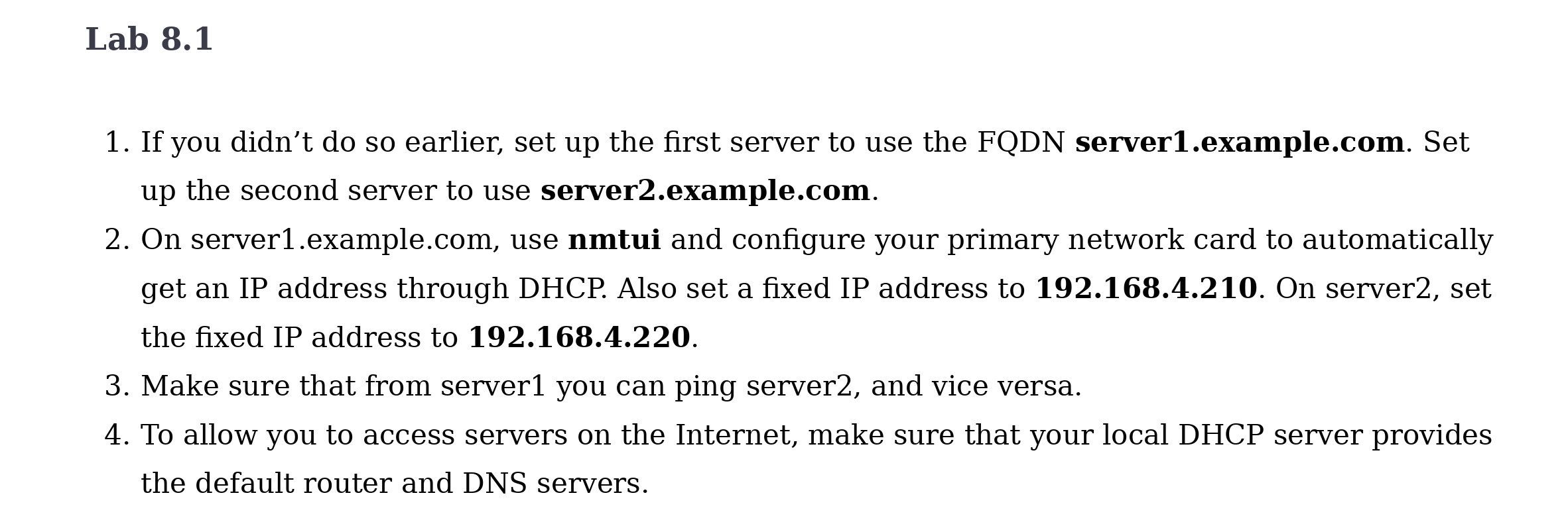  I use Centos 9 on VM. Please help me Lab 8.1