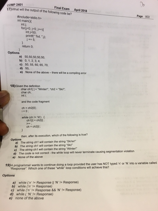 operation in 6 bit 2's complement notation? 011010 +101001 Options a) 3