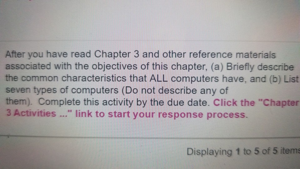 After you have read Chapter 3 and other reference materials associated